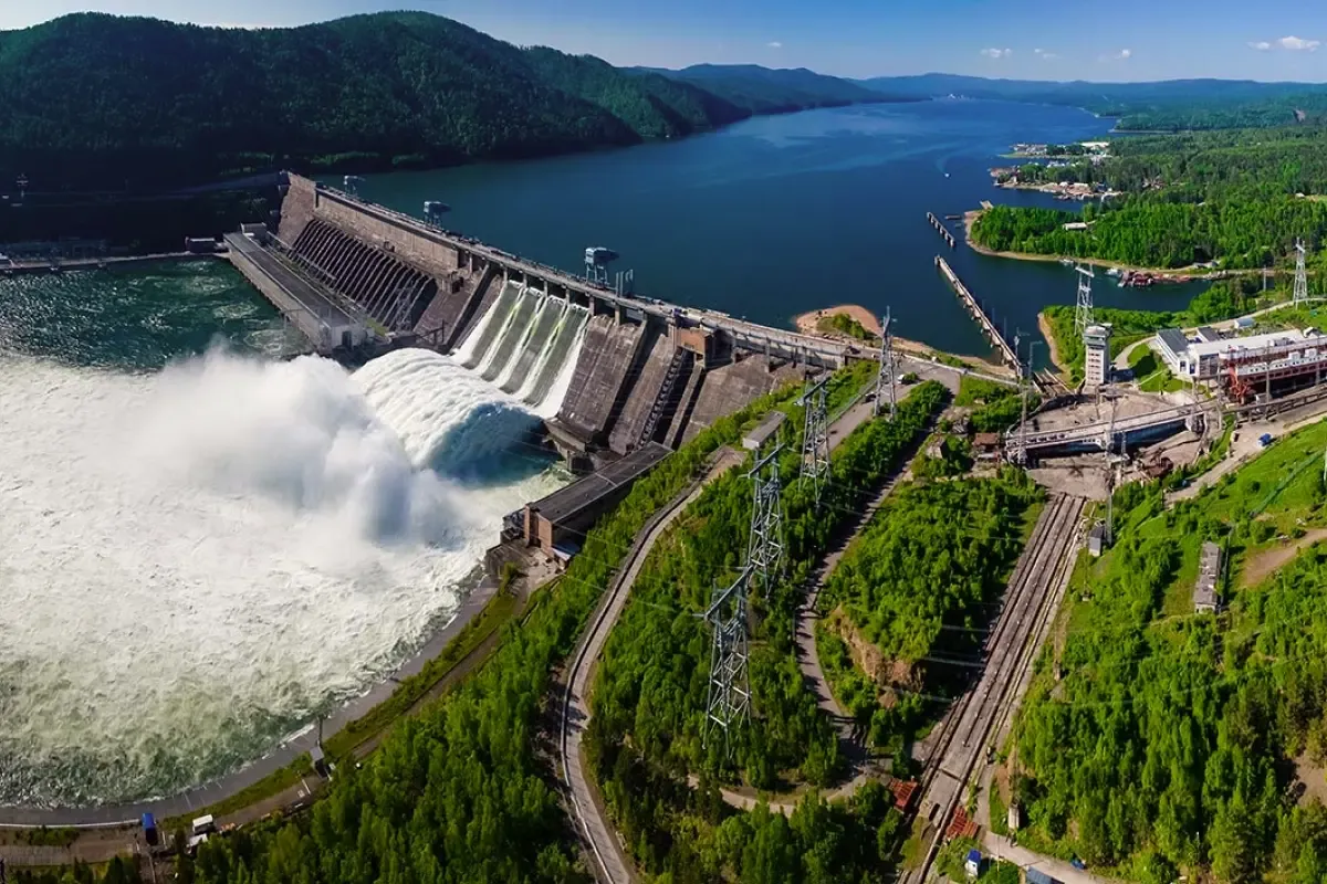 Een hydro-project van Tetra Tech. Bron: https://www.tetratech.com/solutions/energy/hydropower/